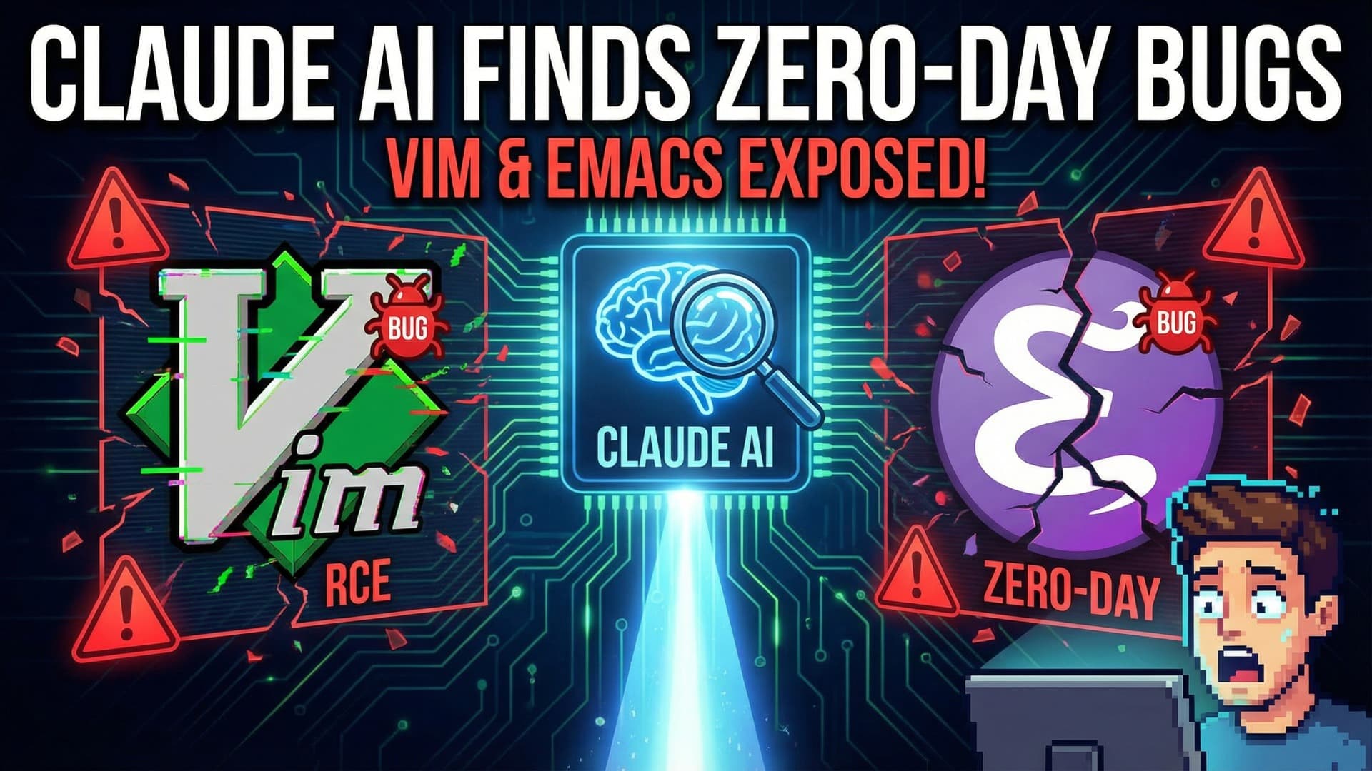 Claude AI discovering zero-day vulnerability in text editor